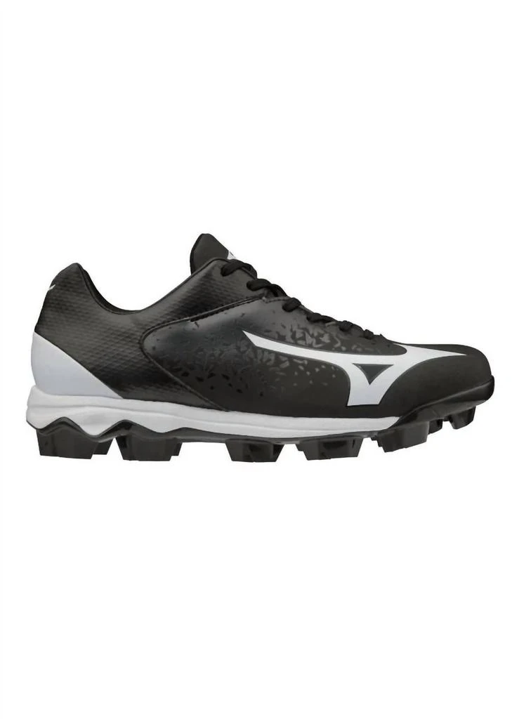 商品Mizuno|Unisex Wave Select Nine Baseball Cleat in Black/White,价格¥427,第1张图片