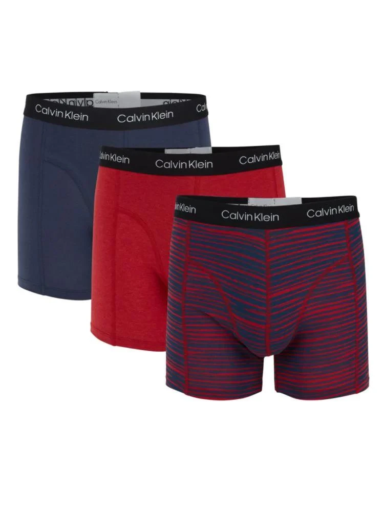 商品Calvin Klein|3-Pack Print Logo Boxer Briefs,价格¥188,第1张图片