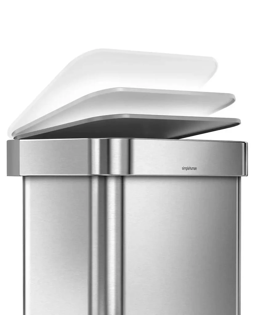 商品simplehuman|45 Litre Rectangular Step Can with Liner Pocket with Plastic Lid,价格¥911,第3张图片详细描述