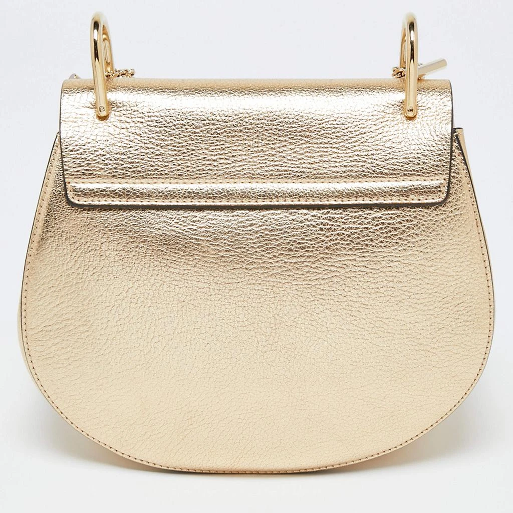 商品[二手商品] Chloé|Chloe Metallic Gold Leather Medium Drew Shoulder Bag,价格¥3467,第4张图片详细描述