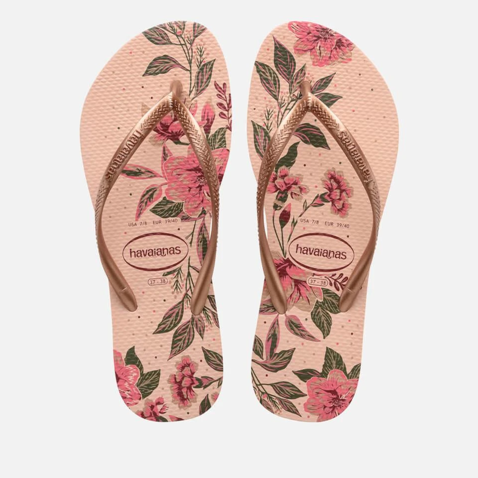 商品Havaianas|HAVAIANAS WOMEN'S SLIM ORGANIC FLIP FLOPS - BALLET ROSE/GOLDEN BLUSH,价格¥167,第1张图片