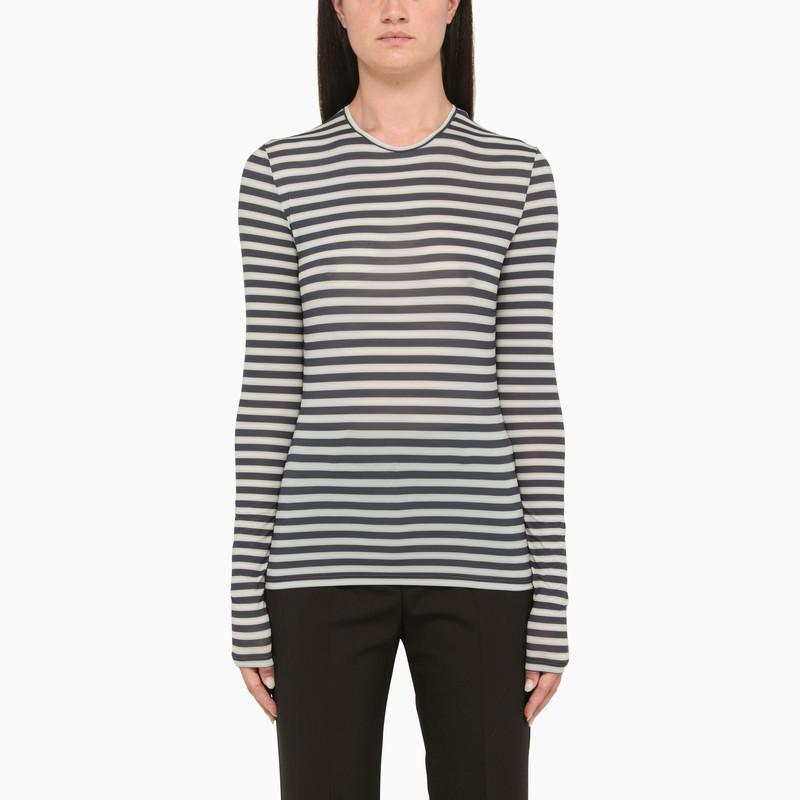 Black and white striped sweater商品第1张图片规格展示
