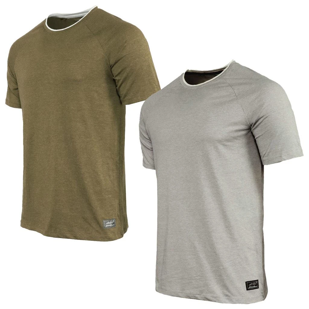 商品Eddie Bauer|Eddie Bauer Men's 2 Pack 24 Hour Tee with White Trim Neck,价格¥91,第5张图片详细描述