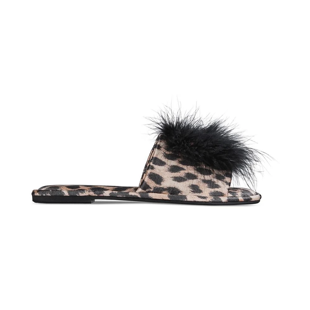 商品INC International|Women's Cheetah Pom Slides, Created for Macy's,价格¥178,第2张图片详细描述
