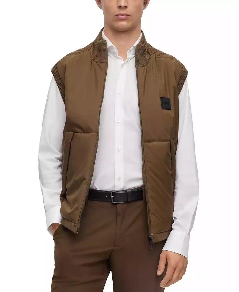 商品Hugo Boss|Men's Logo Patch Regular-Fit Gilet Vest,价格¥2103,第1张图片