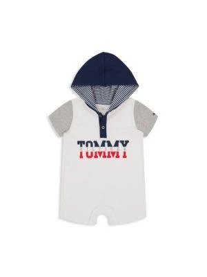 商品Tommy Hilfiger|Baby Boy’s Hooded Logo Henley Romper,价格¥119,第1张图片