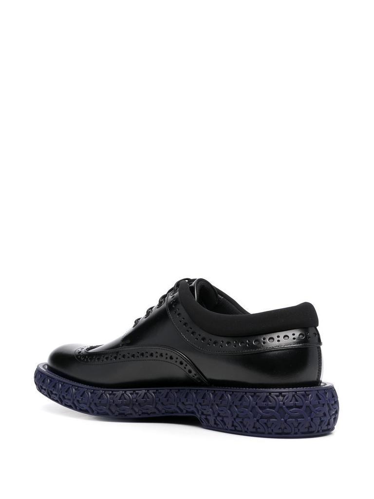 商品Salvatore Ferragamo|Salvatore Ferragamo Men's  Black Leather Lace Up Shoes,价格¥6048,第5张图片详细描述