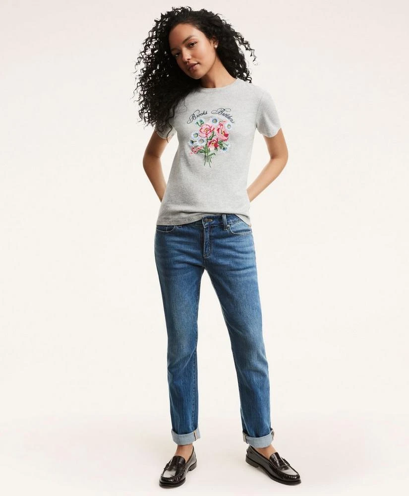 商品Brooks Brothers|Cotton Embroidered T-Shirt,价格¥164,第2张图片详细描述