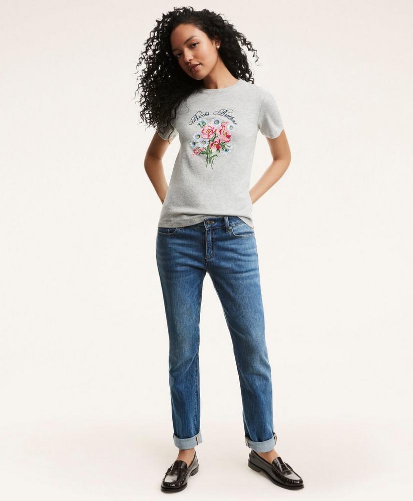 商品Brooks Brothers|Cotton Embroidered T-Shirt,价格¥148,第4张图片详细描述