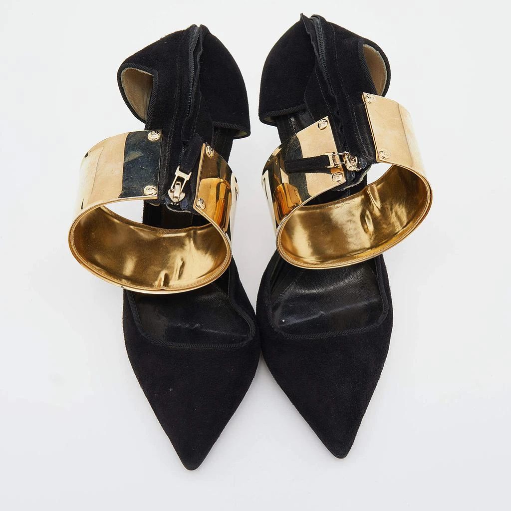 商品[二手商品] Fendi|Fendi Black Suede Ankle Wrap Sandals Size 38,价格¥961,第3张图片详细描述