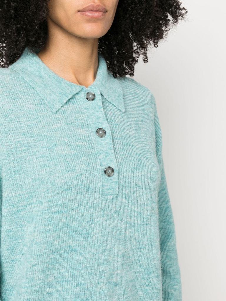 ACNE STUDIOS - Wool Blend Knitted Polo Shirt商品第5张图片规格展示