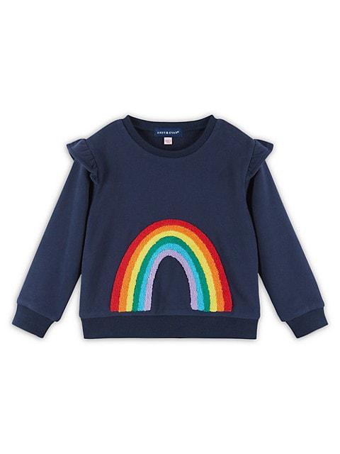 商品Andy & Evan|Little Girl's & Girl's Comfy Cat Ruffled Sweatshirt & Dress Set,价格¥518,第5张图片详细描述