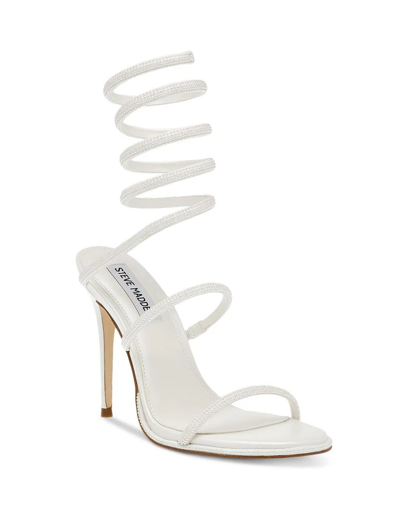 商品Steve Madden|Women's Exotica Embellished High Heel Wrap Sandals,价格¥529,第1张图片