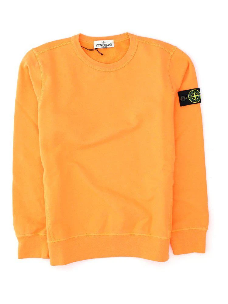 商品Stone Island Junior|Stone Island Junior Logo Patch Crewneck Sweatshirt,价格¥600,第1张图片