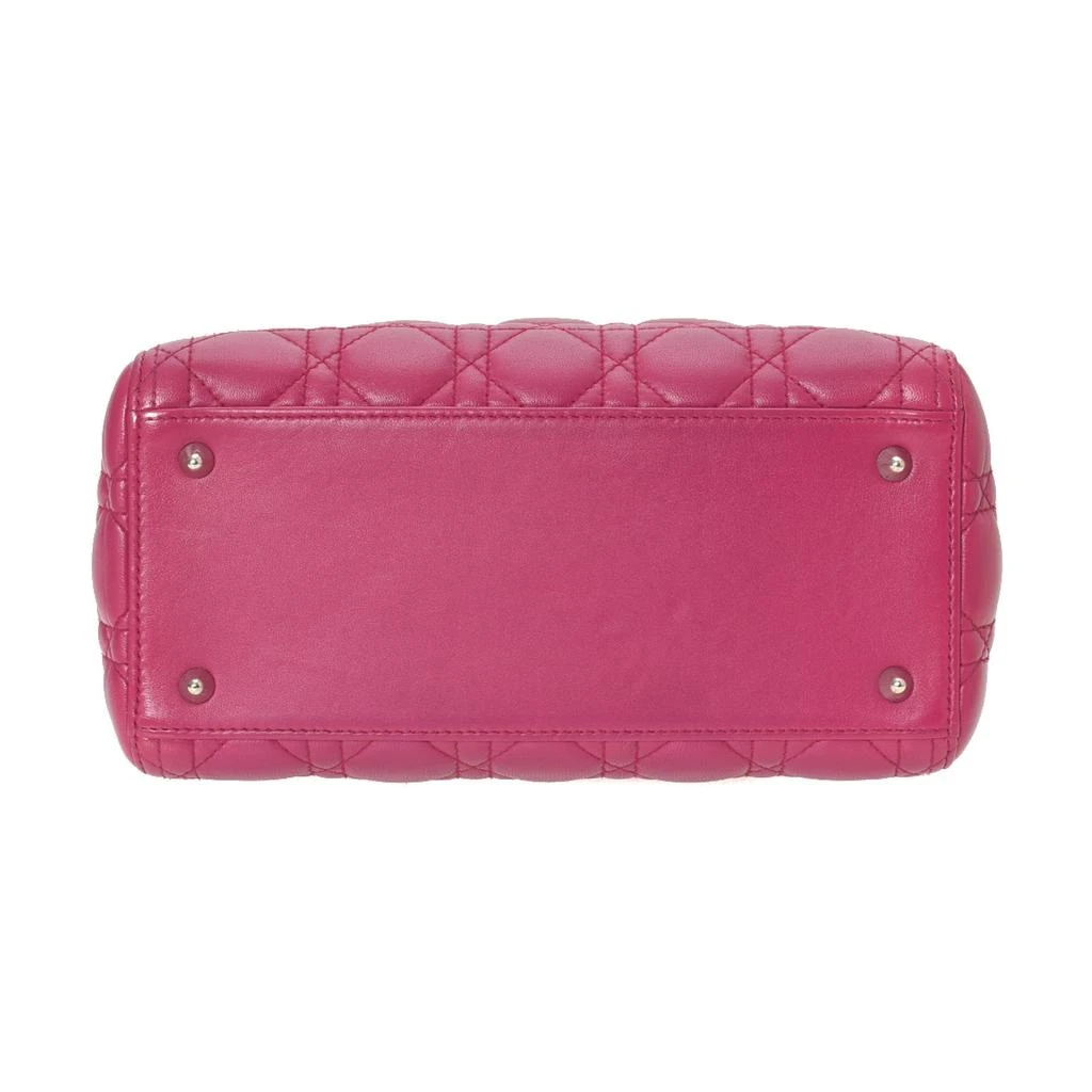 商品[二手商品] Dior|Christian Dior Violet Quilted Cannage Leather Lady Dior Medium Handbag,价格¥39839,第4张图片详细描述