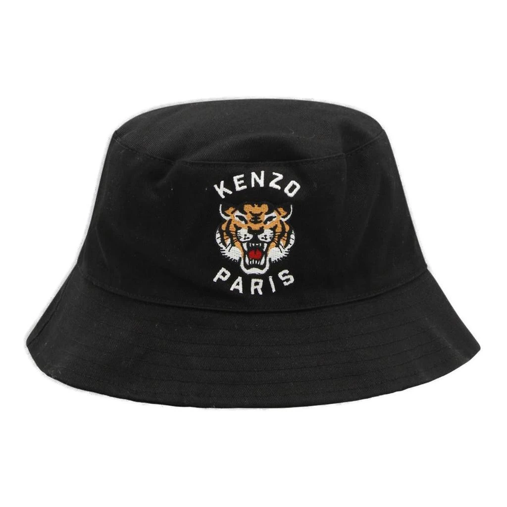 商品Kenzo|Kenzo Logo Embroidered Tonal Stitched Bucket Hat,价格¥902,第1张图片