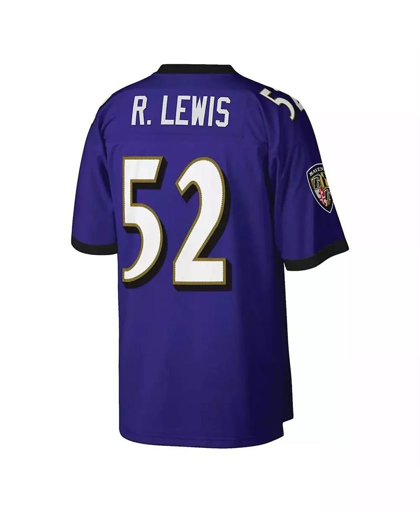 商品Mitchell and Ness|Men's Ray Lewis Purple Baltimore Ravens Big and Tall 2000 Retired Player Replica Jersey,价格¥949,第2张图片详细描述