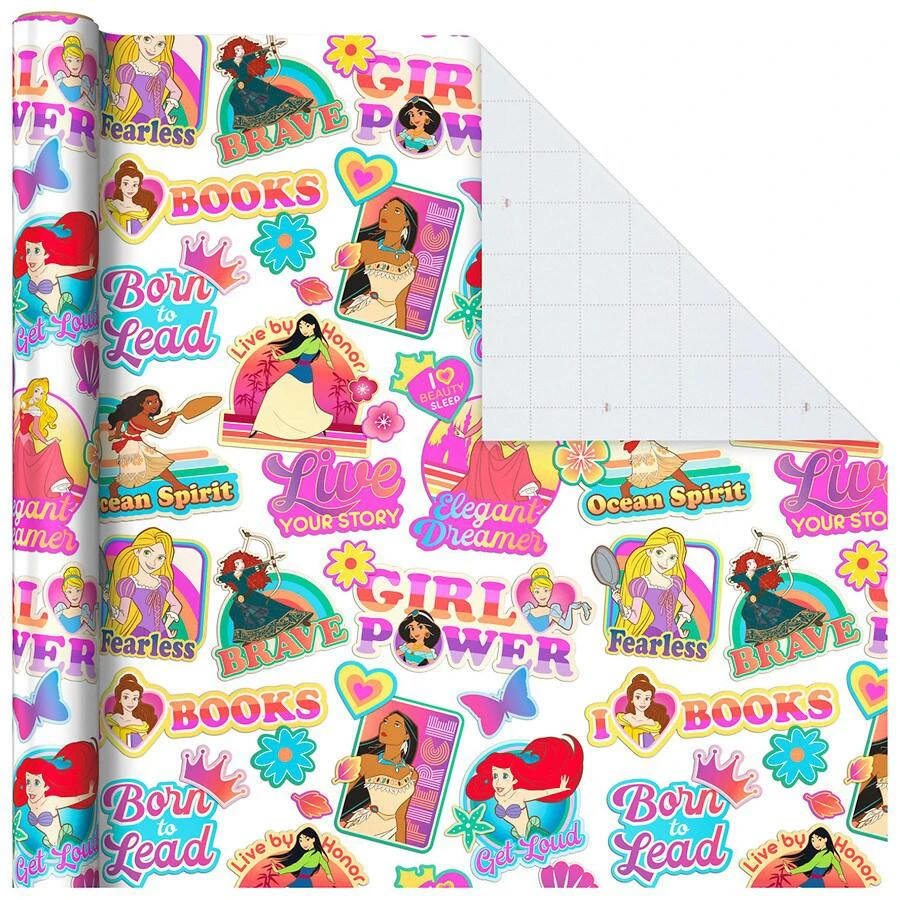商品Hallmark|Disney Princess Wrapping Paper with Cut Lines on Reverse,价格¥127,第3张图片详细描述