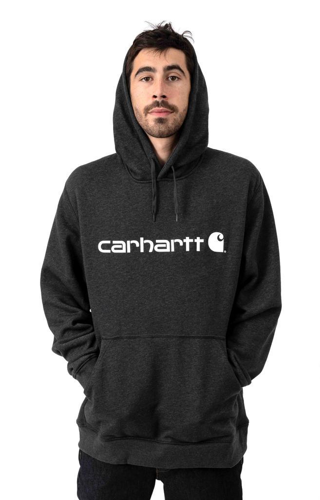 商品Carhartt|(103873) Force Delmont Signature Graphic Pullover Hoodie - Black Heather,价格¥382,第1张图片