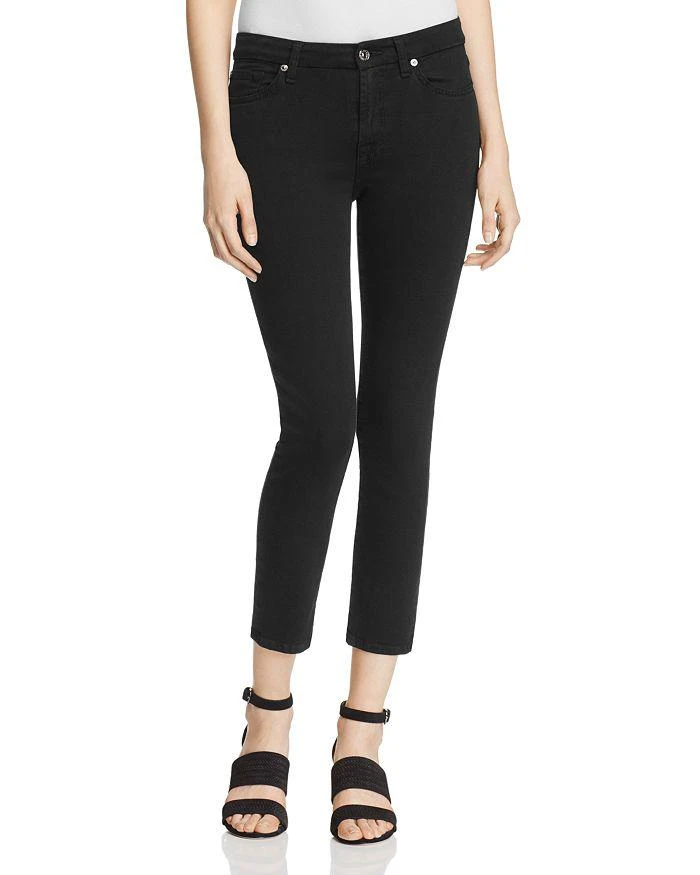 商品7 For All Mankind|b(air) Kimmie Crop Jeans in Black,价格¥556,第1张图片