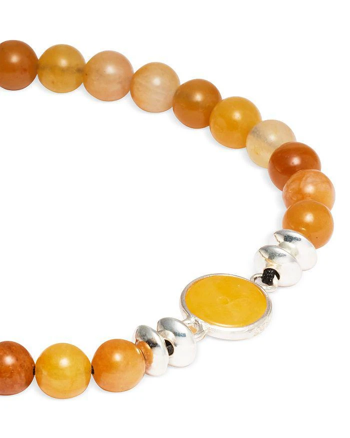 商品Jan Leslie|Yellow Jade & Sterling Silver Beaded Medallion Bracelet,价格¥2195,第2张图片详细描述