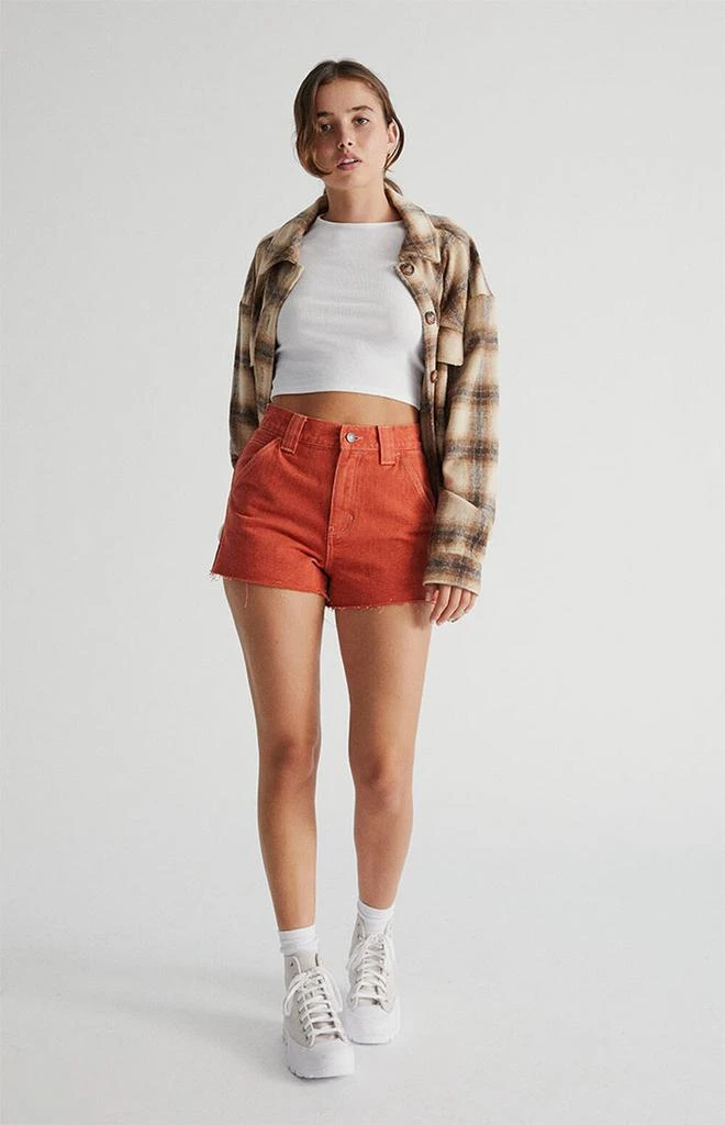 商品PacSun|Red Utility Cargo Shorts,价格¥110,第4张图片详细描述
