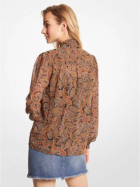 商品Michael Kors|Paisley Georgette Tie-Neck Blouse,价格¥577,第2张图片详细描述