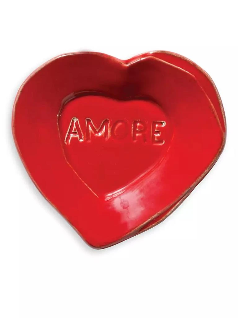 商品Vietri|Lastra Heart Mini Amore Stoneware Plate,价格¥150,第1张图片