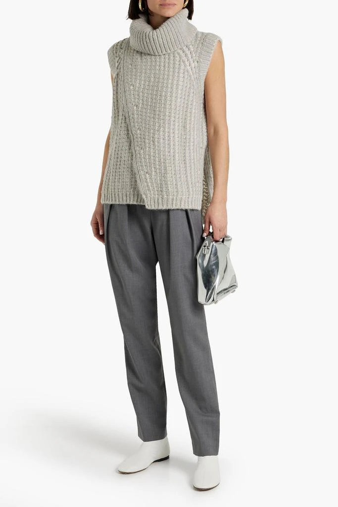 商品3.1 Phillip Lim|Wrap-effect ribbed-knit turtleneck sweater,价格¥1013,第2张图片详细描述