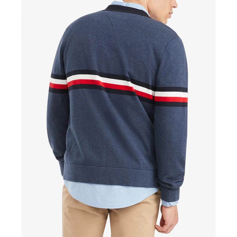 商品Tommy Hilfiger|男士纯棉罗纹针织 V 领,价格¥119,第2张图片详细描述