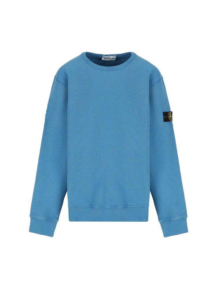 商品Stone Island Junior|Stone Island Junior Logo Patch Crewneck Sweatshirt,价格¥840,第1张图片