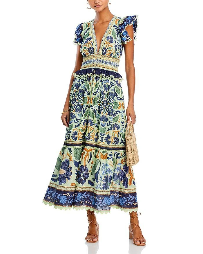 商品Farm Rio|Ocean Tapestry Maxi Dress,价格¥634,第3张图片详细描述