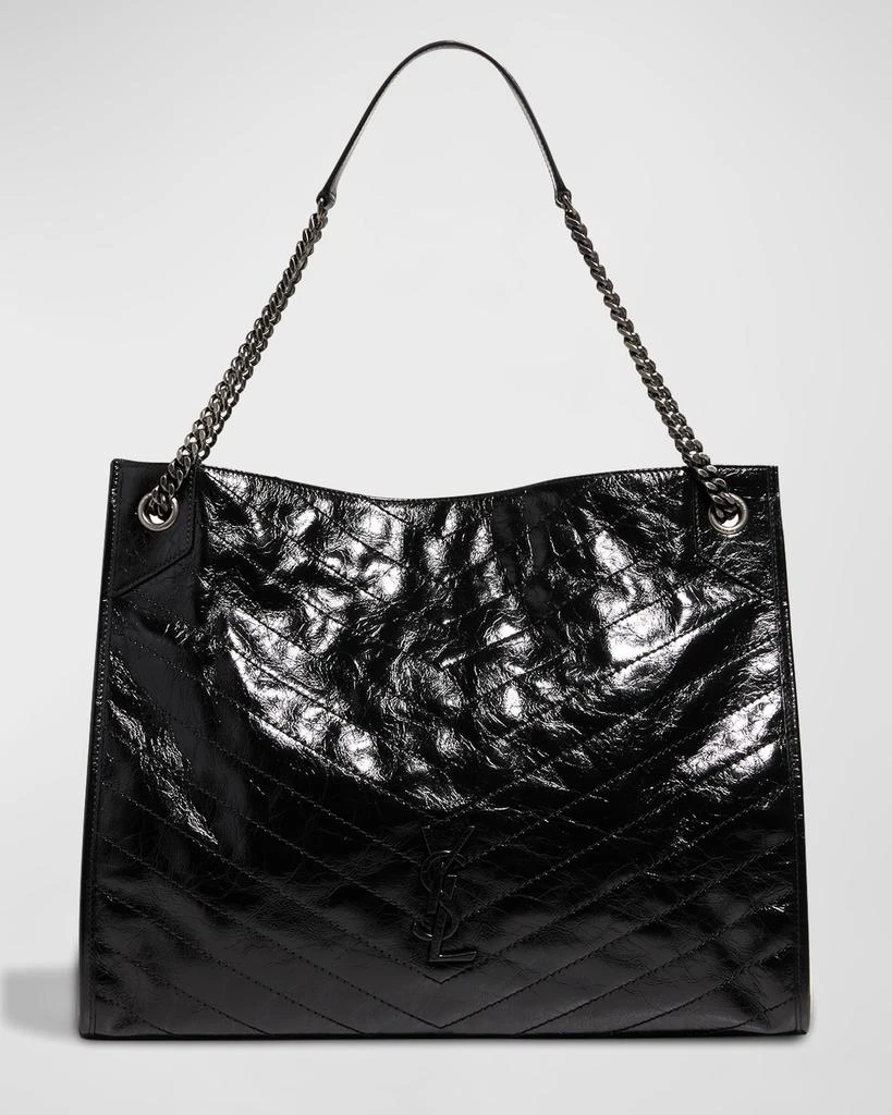 商品Yves Saint Laurent|Niki Large YSL Shopper Tote Bag in Crinkled Leather,价格¥20329,第1张图片