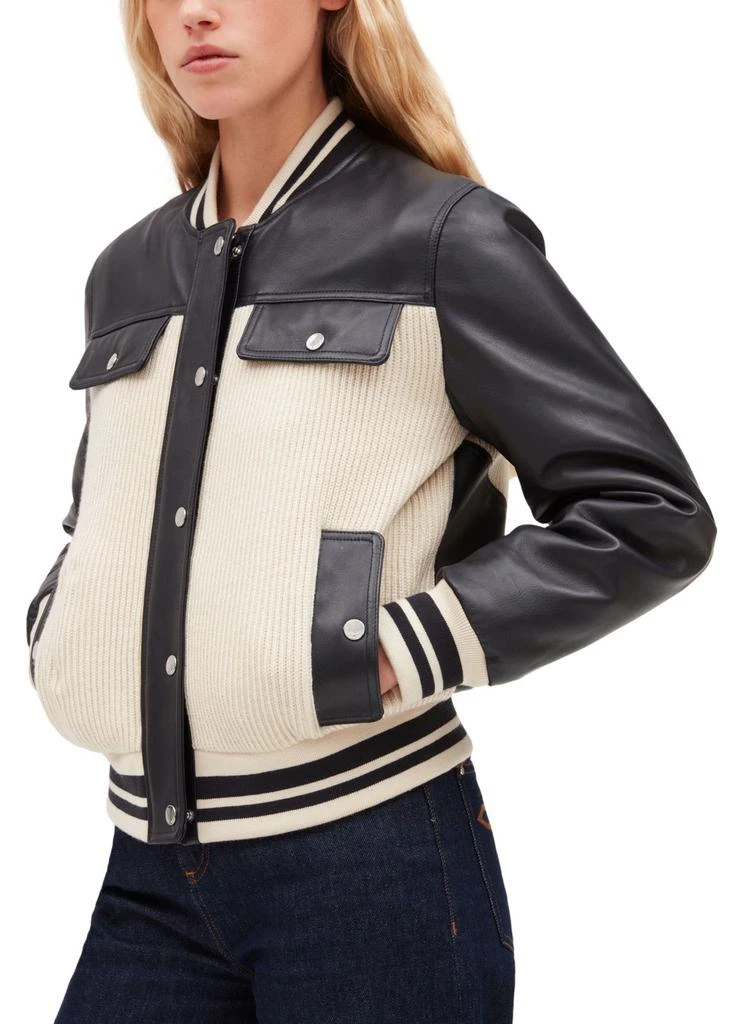 商品Claudie Pierlot|Two tone leather and knit jacket,价格¥4630,第3张图片详细描述