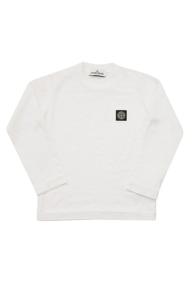 商品Stone Island|T-Shirt with long sleeves and patch AB019263 V0093,价格¥539,第1张图片