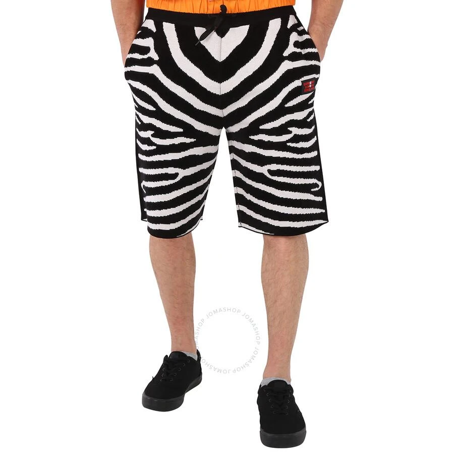 商品Burberry|Men's Janson Zebra Print Wool Blend Knit Shorts,价格¥693,第1张图片