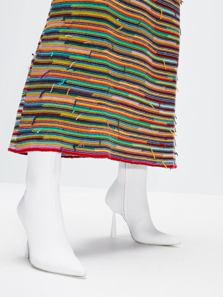 Striped Cashmere Wool Blend Midi Skirt商品第6张图片规格展示