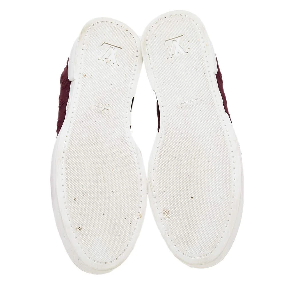Louis Vuitton Burgundy Monogram Fabric And Suede High Top Sneakers Size 37 商品