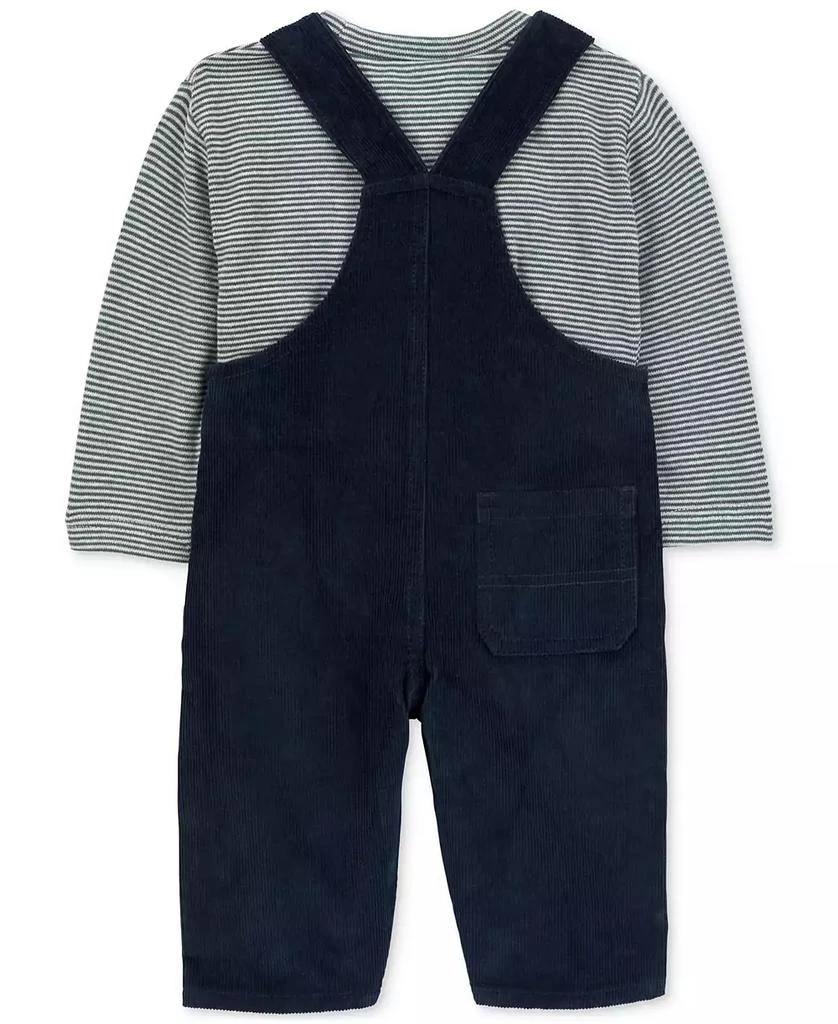 商品Carter's|Baby Boys Striped T-Shirt & Corduroy Overall, 2 Piece Set,价格¥122,第2张图片详细描述