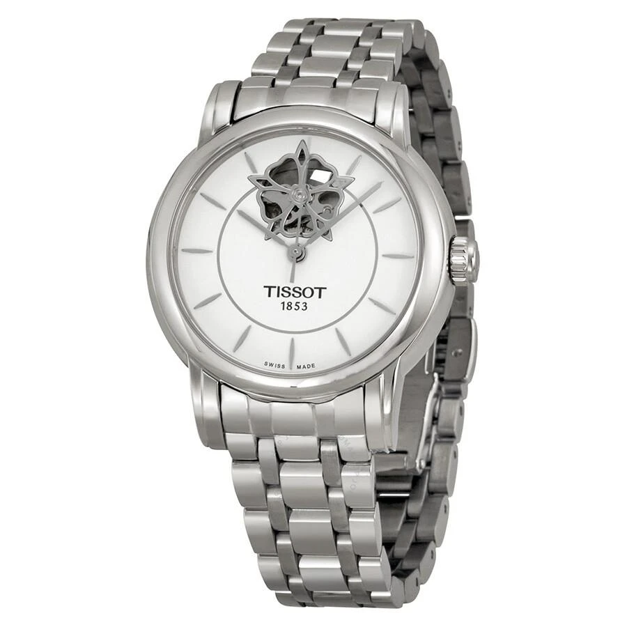 商品Tissot|心媛系列镂空花朵不锈钢表带腕表 T0502071101104,价格¥3630,第1张图片