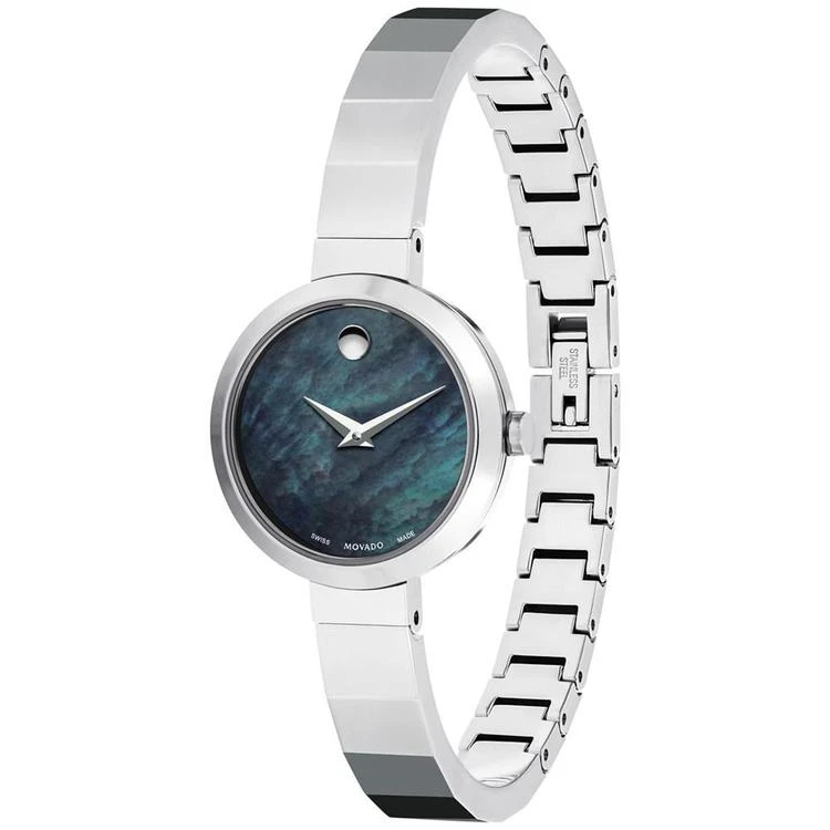 商品Movado|Women's Swiss Novella Stainless Steel Bangle Bracelet Watch 24mm 0607109,价格¥2995,第2张图片详细描述