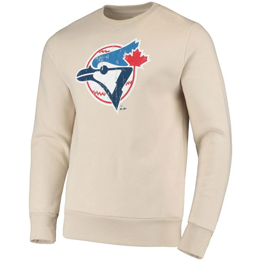 商品Majestic|Men's Oatmeal Toronto Blue Jays Fleece Pullover Sweatshirt,价格¥386,第2张图片详细描述
