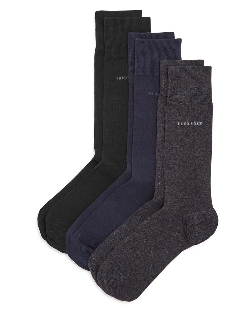 商品Hugo Boss|Unicolor Logo Socks - Pack of 3,价格¥210,第1张图片