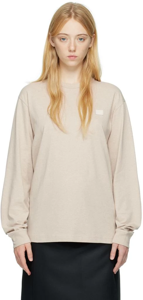 商品Acne Studios|Beige Patch Long Sleeve T-Shirt,价格¥1499,第1张图片