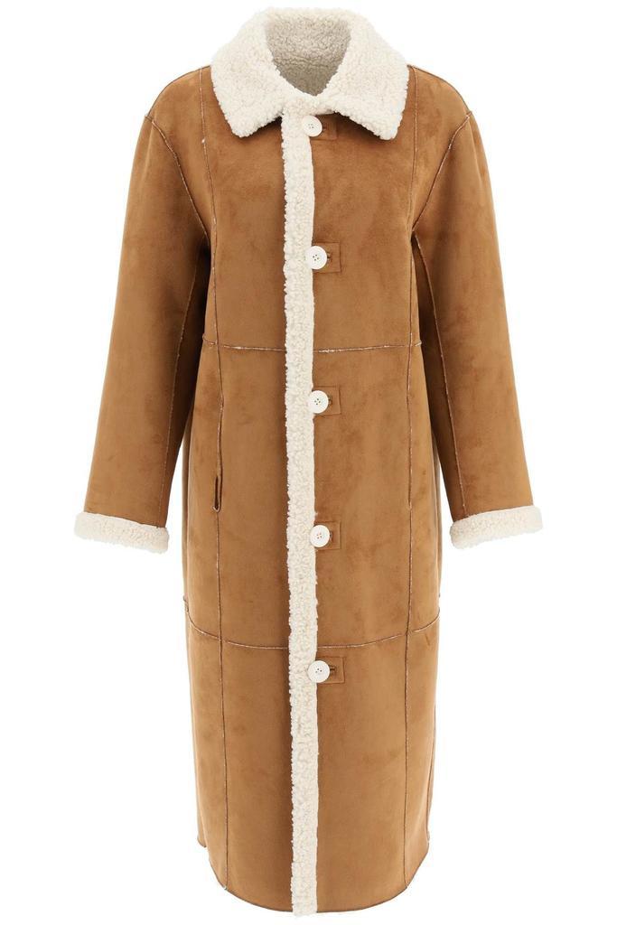 商品STAND STUDIO|'KENCA' LONG REVERSIBLE COAT IN FAUX SHEARLING,价格¥3457,第1张图片