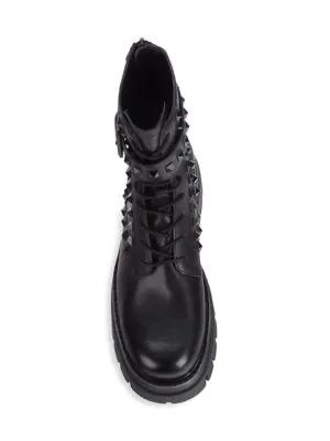 Lucas Studded Leather Combat Boots商品第6张图片规格展示