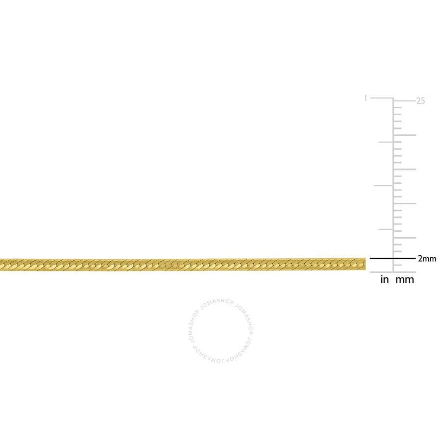 商品Amour|3.5mm Flex Herringbone Chain Bracelet In 10K Yellow Gold,价格¥1777,第3张图片详细描述