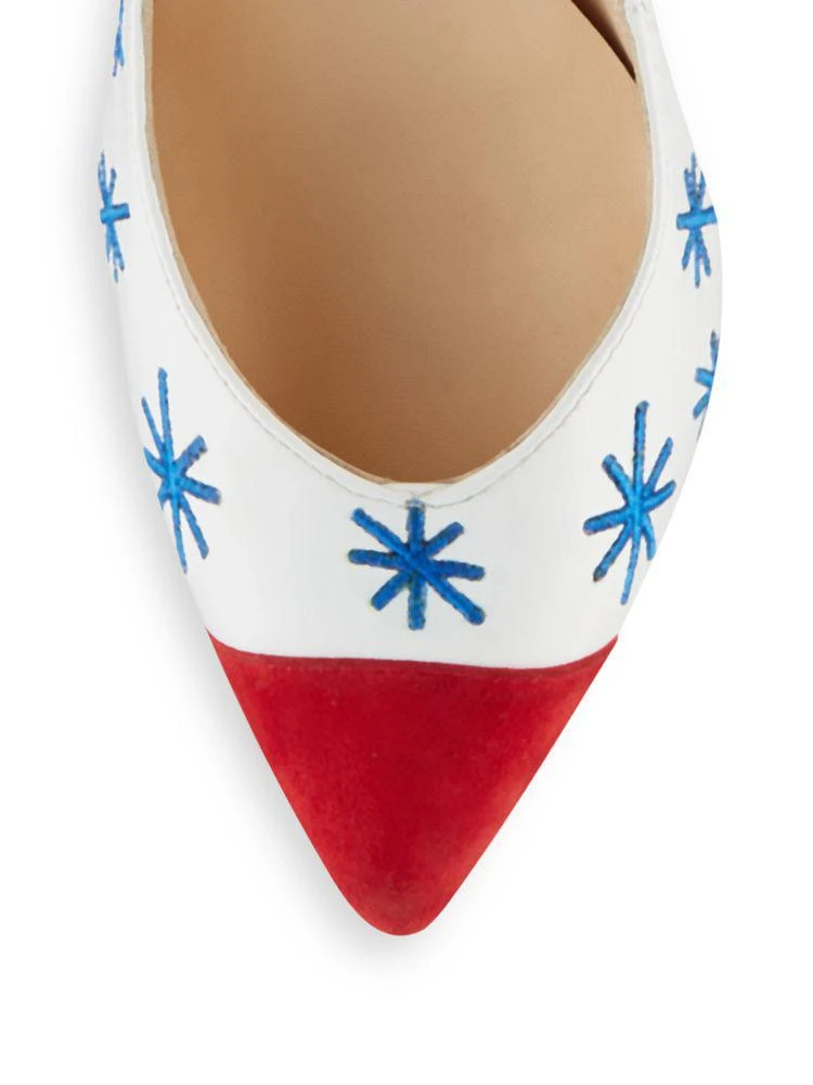 商品Isa Tapia|Estrella Embroidered Leather Pumps,价格¥1143,第3张图片详细描述