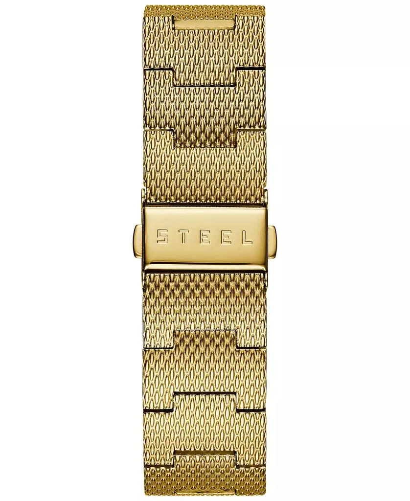 商品GUESS|Men's Diamond Accent Gold-Tone Stainless Steel Mesh Bracelet Watch 40mm U0280G3,价格¥783,第3张图片详细描述