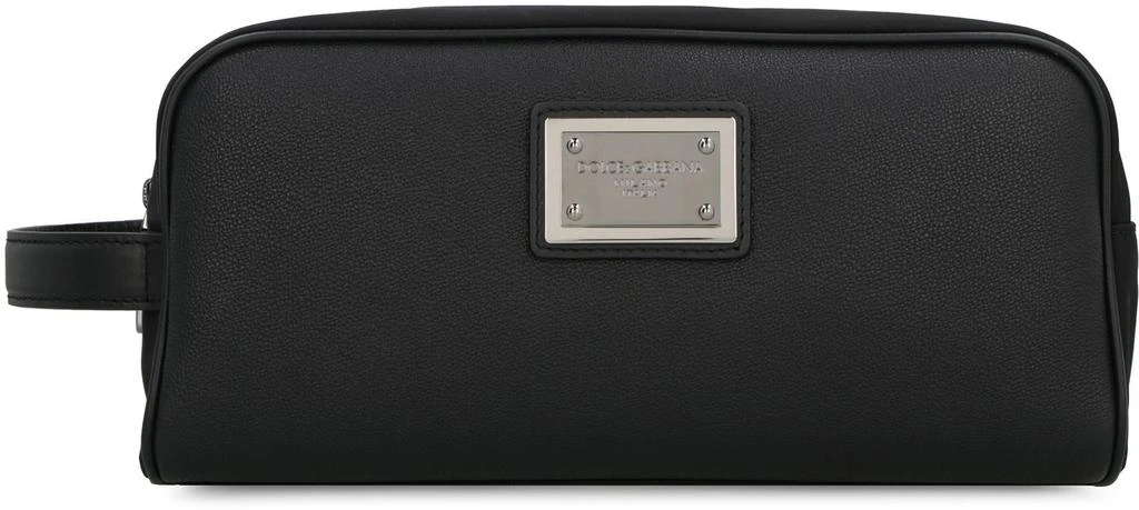 商品Dolce & Gabbana|Dolce & Gabbana Nylon Wash Bag in Black,价格¥3279,第2张图片详细描述